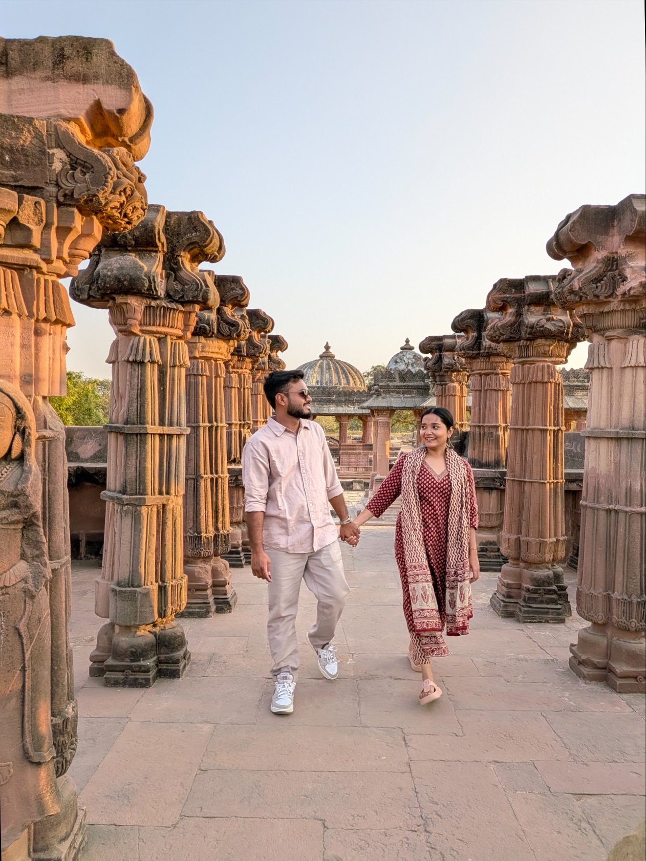 Neha and Kishan walking together